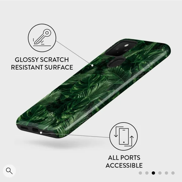 Burga Tropical Leaf Phone Case - Green and Yellow - Picture 5 of 7